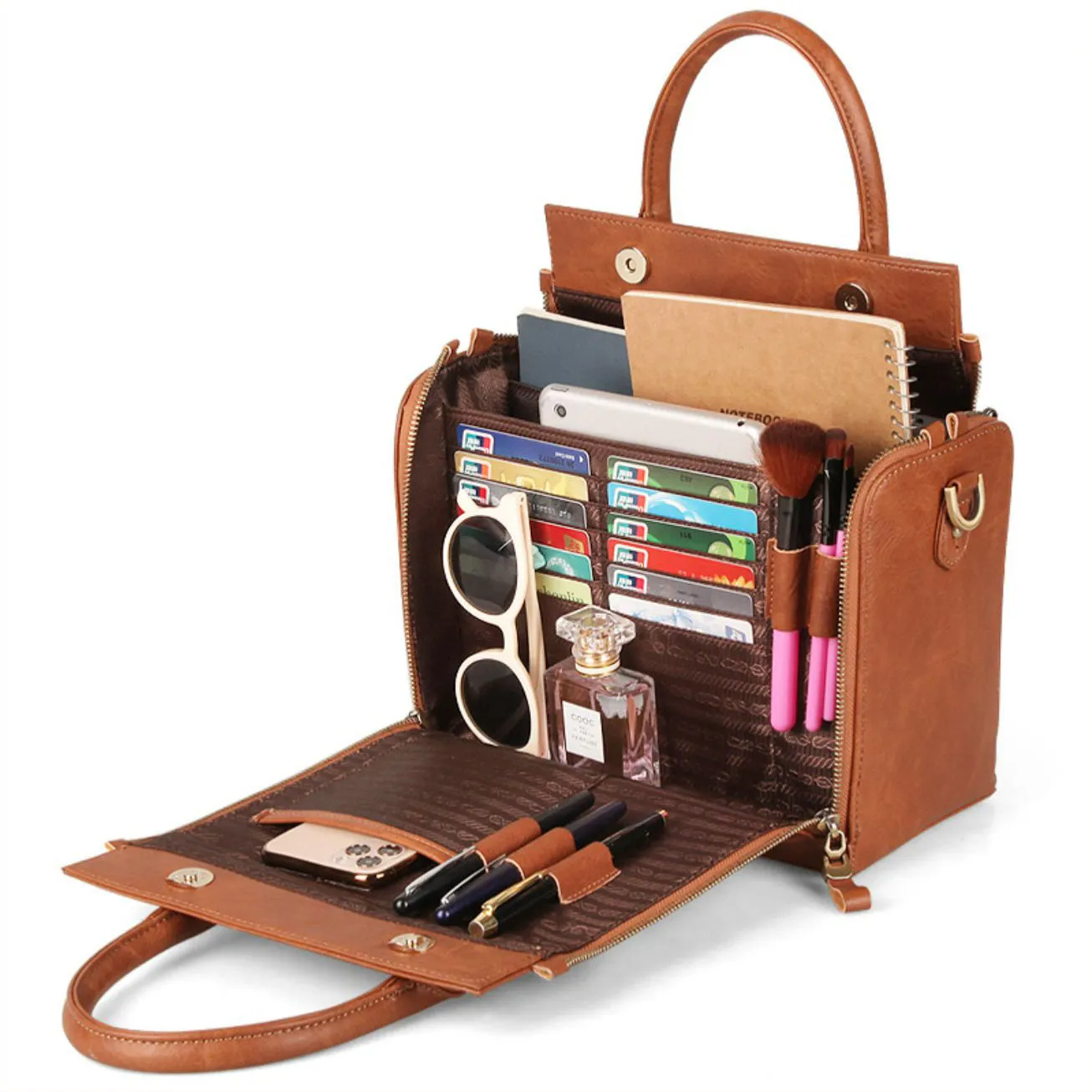 Traveller's Carry-All Bag (Cognac Brown)