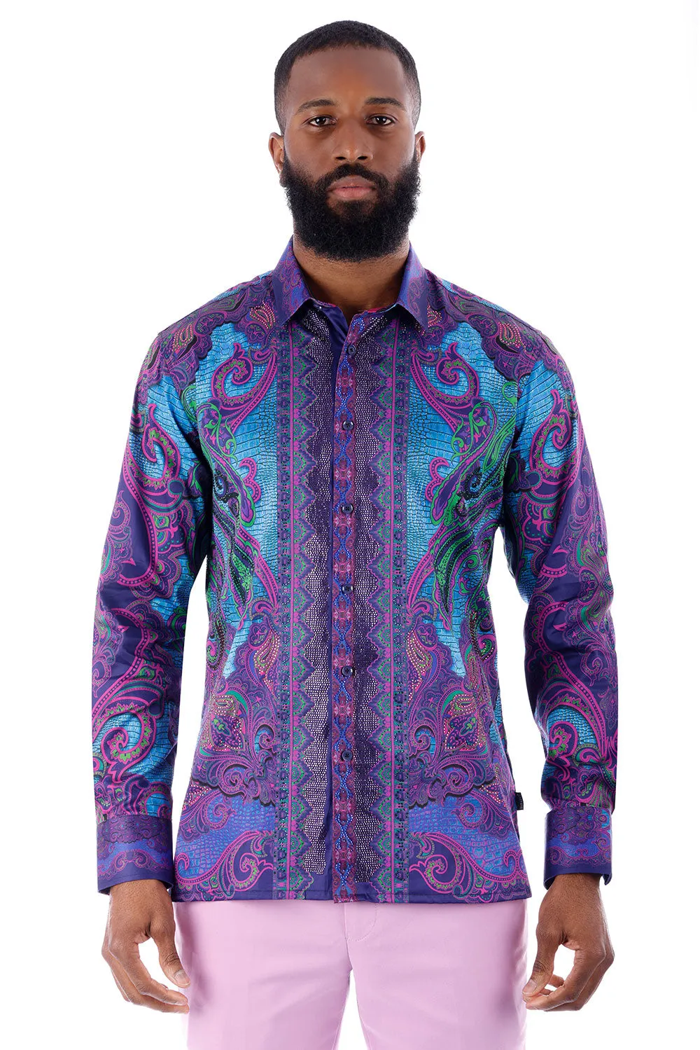 Trig Trend Rhinestone Long Sleeve Shirt
