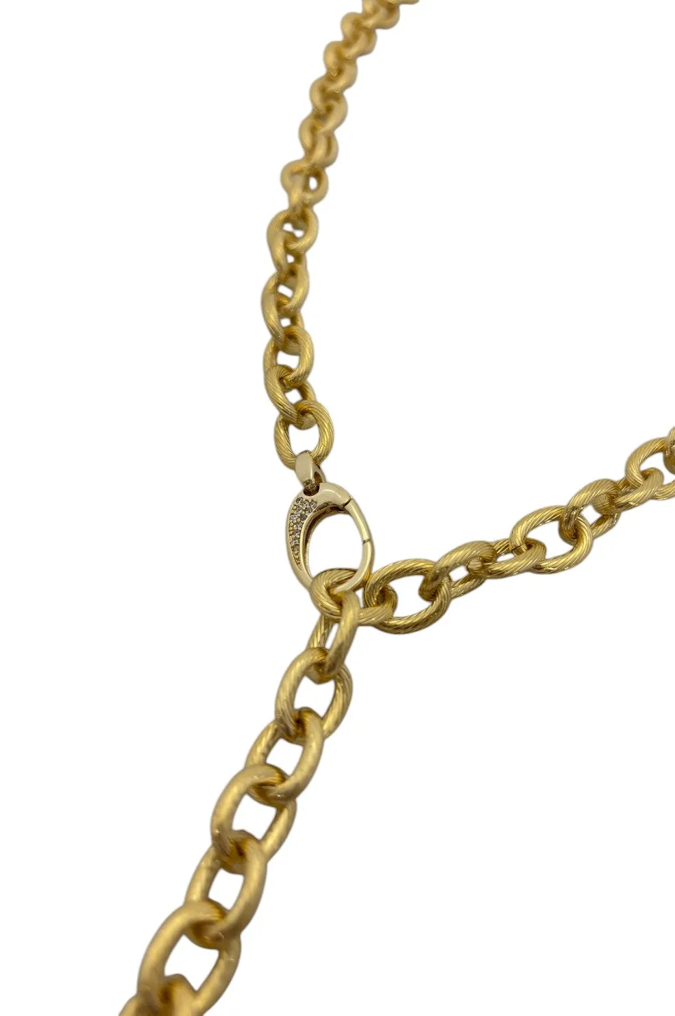 Twist Link Chain Belt - Gold