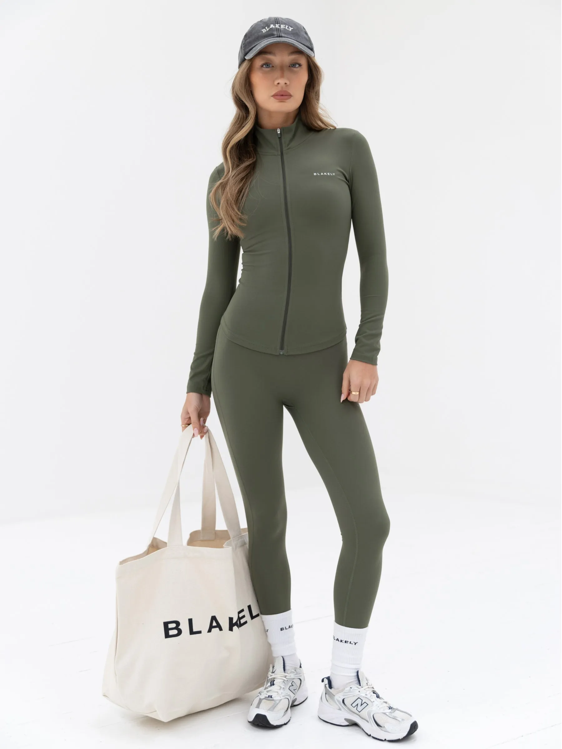 Ultimate Full Zip Jacket & Leggings Set - Khaki Green