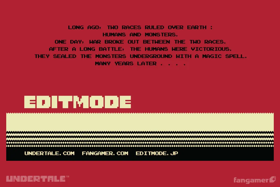 UNDERTALE x EDITMODE (Fangamer Cut)