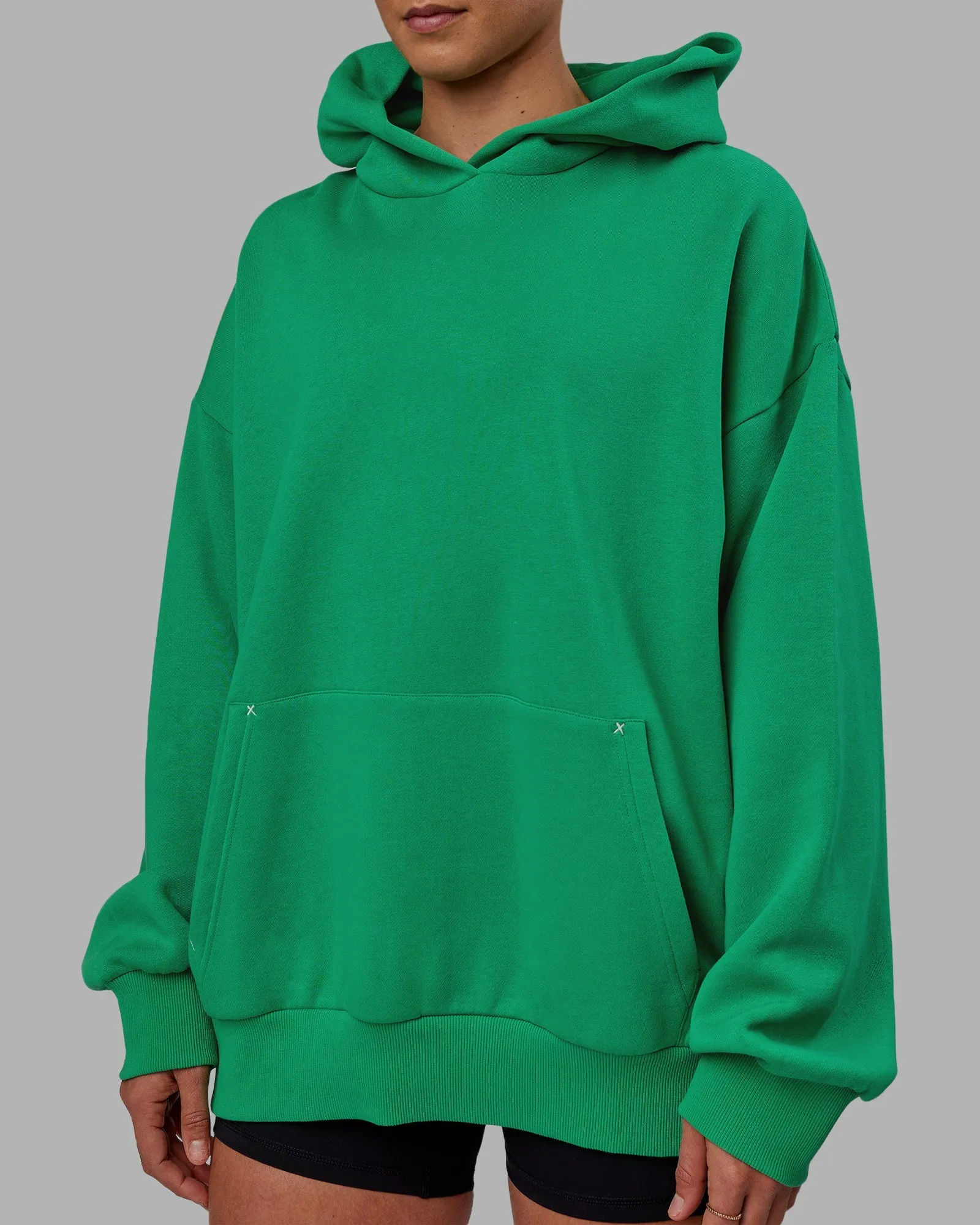 Unisex We Rise Hoodie Oversize - Impact Green-White