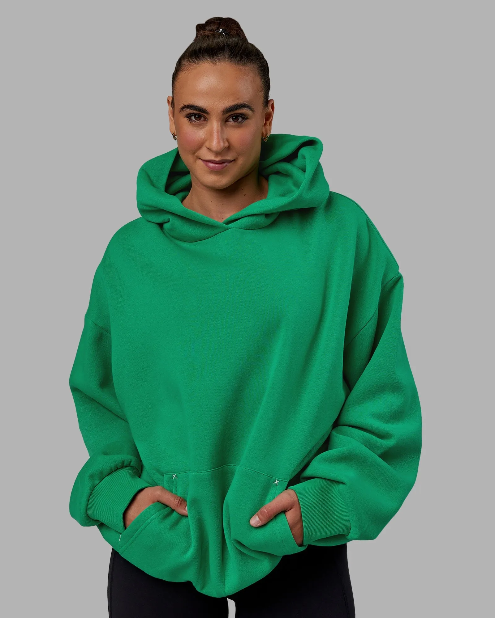 Unisex We Rise Hoodie Oversize - Impact Green-White