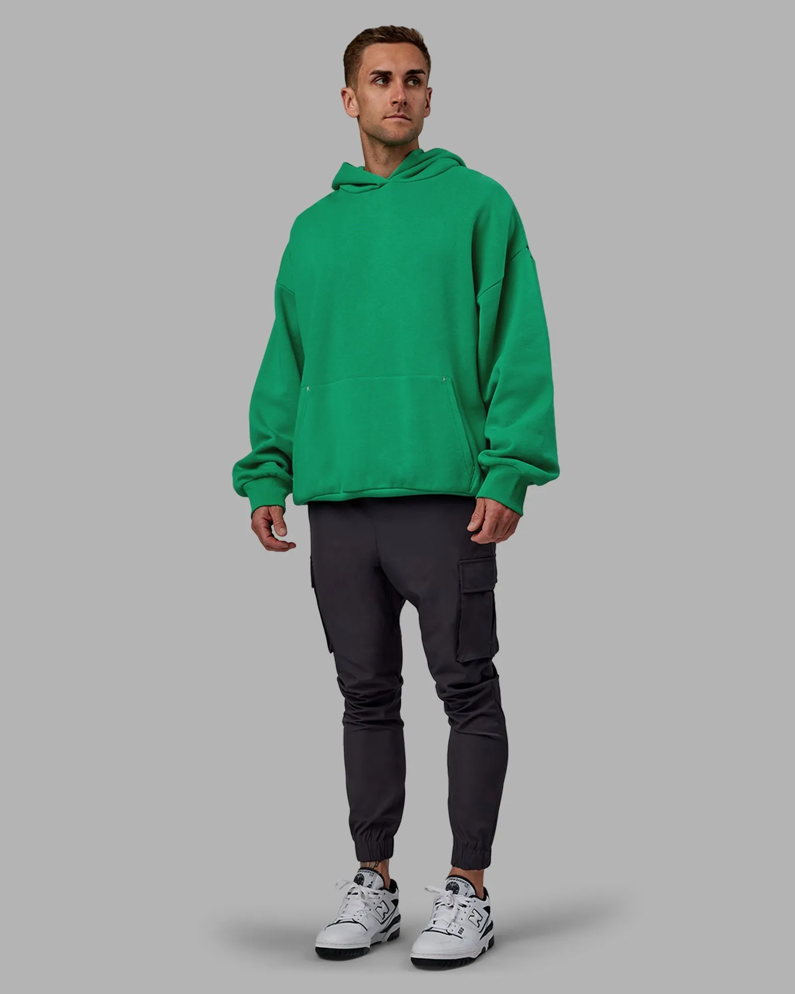 Unisex We Rise Hoodie Oversize - Impact Green-White