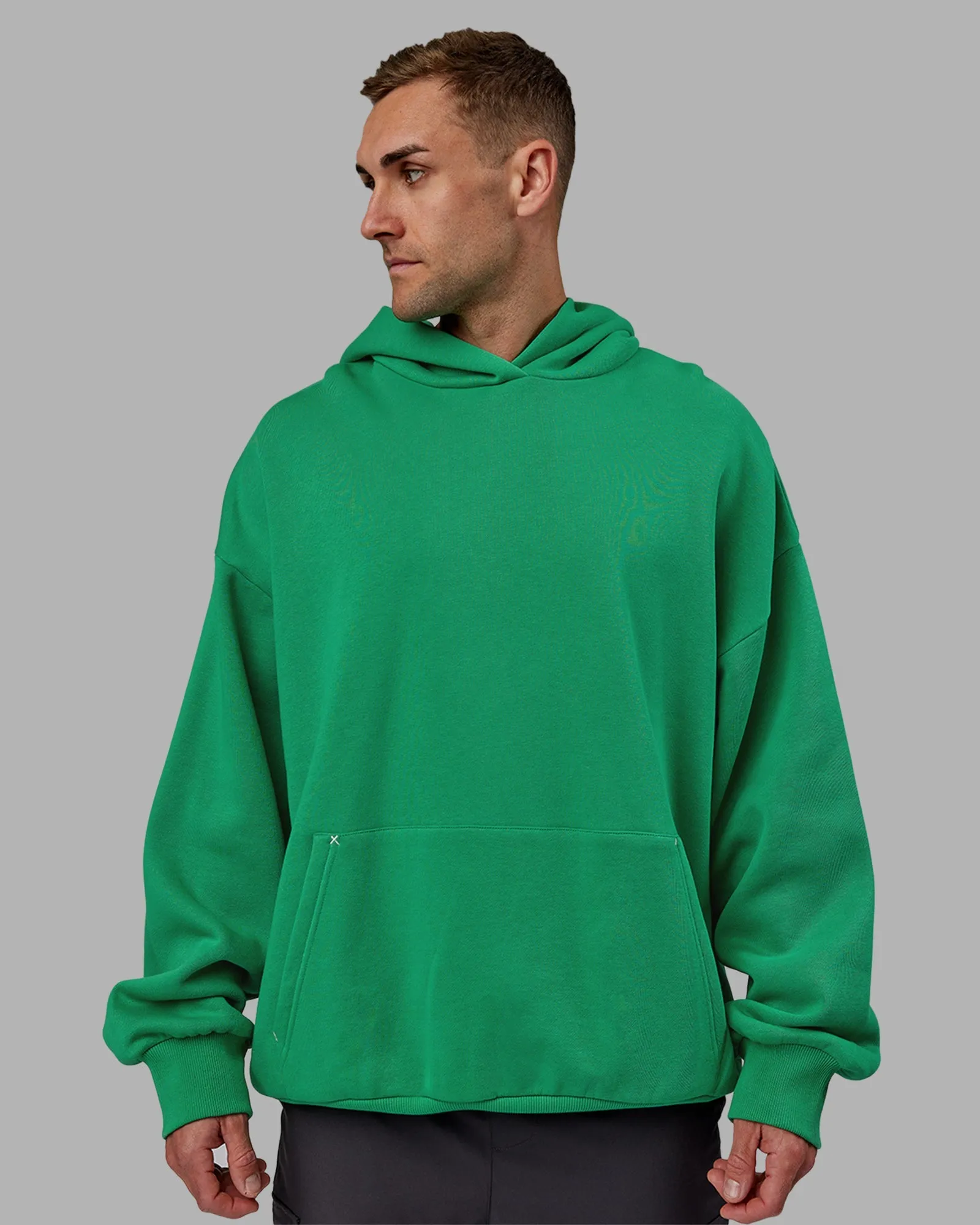 Unisex We Rise Hoodie Oversize - Impact Green-White