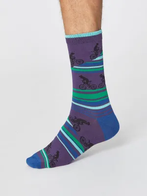 UPHILL BICYCLE SOCKS - PLUM