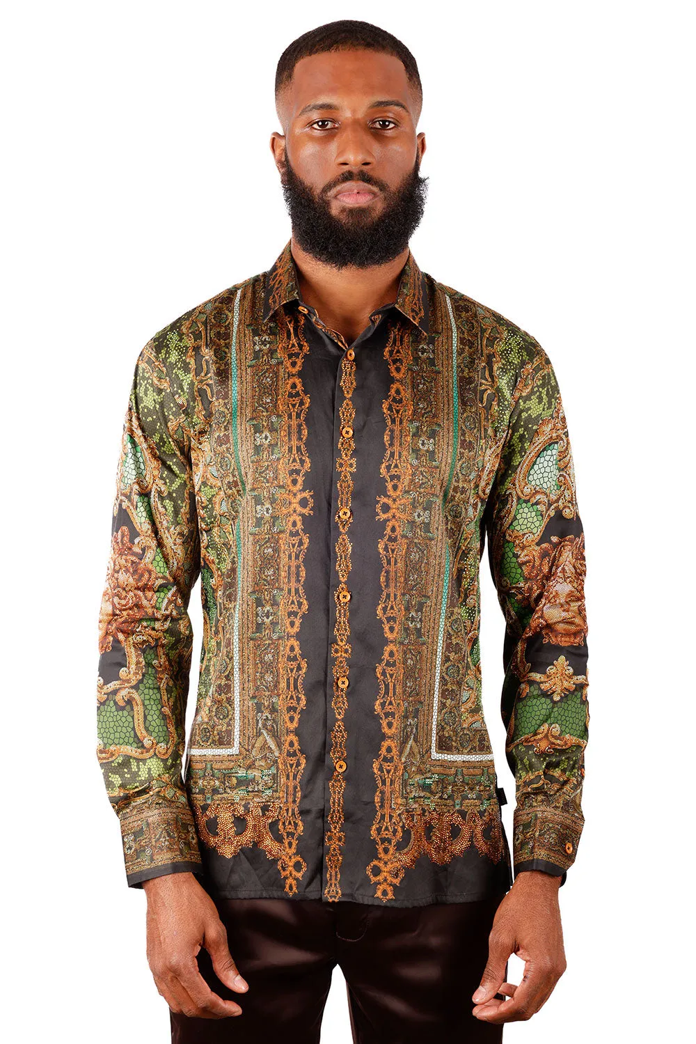 Virago Stone Rhinestone Long Sleeve Shirt