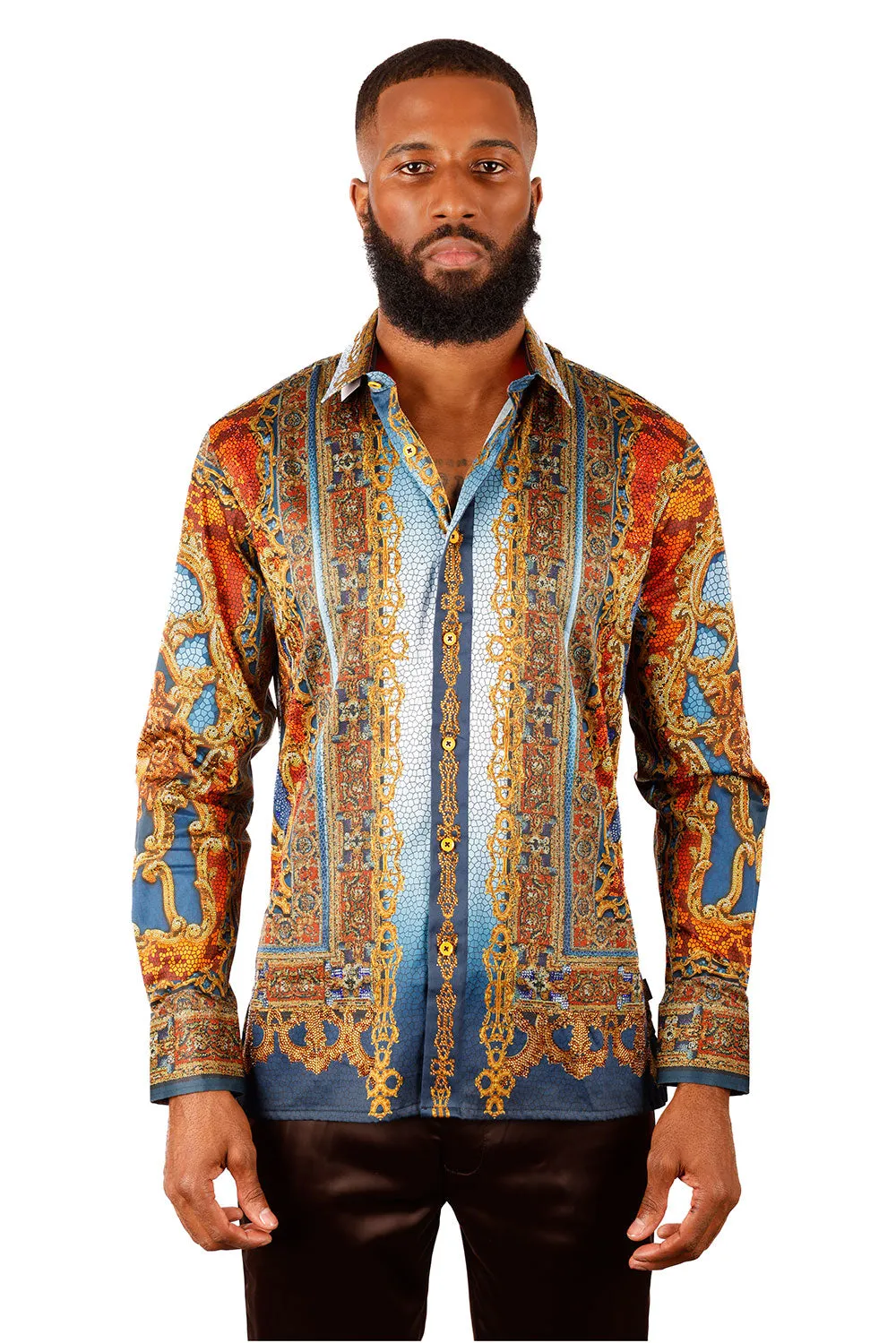 Virago Stone Rhinestone Long Sleeve Shirt