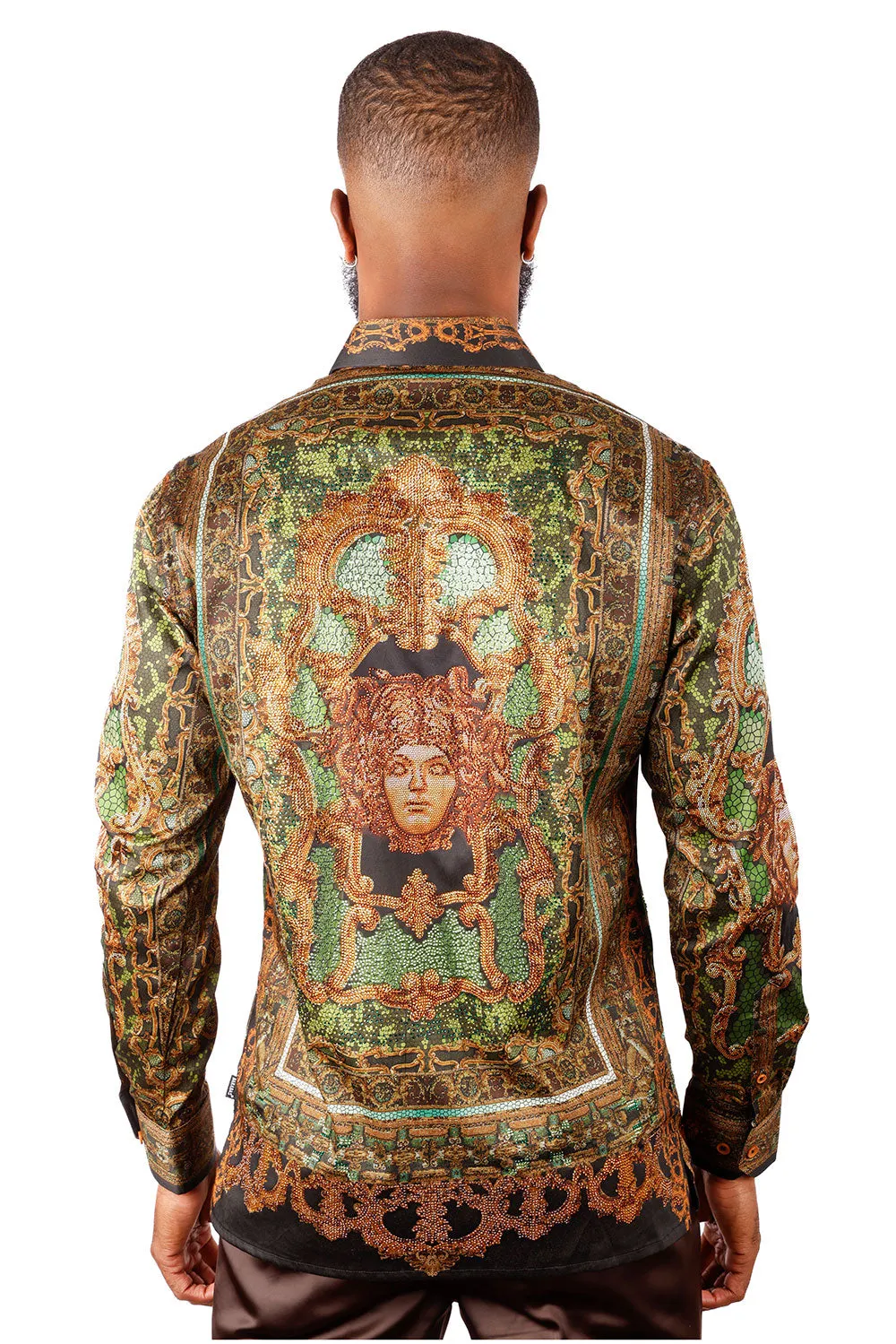 Virago Stone Rhinestone Long Sleeve Shirt