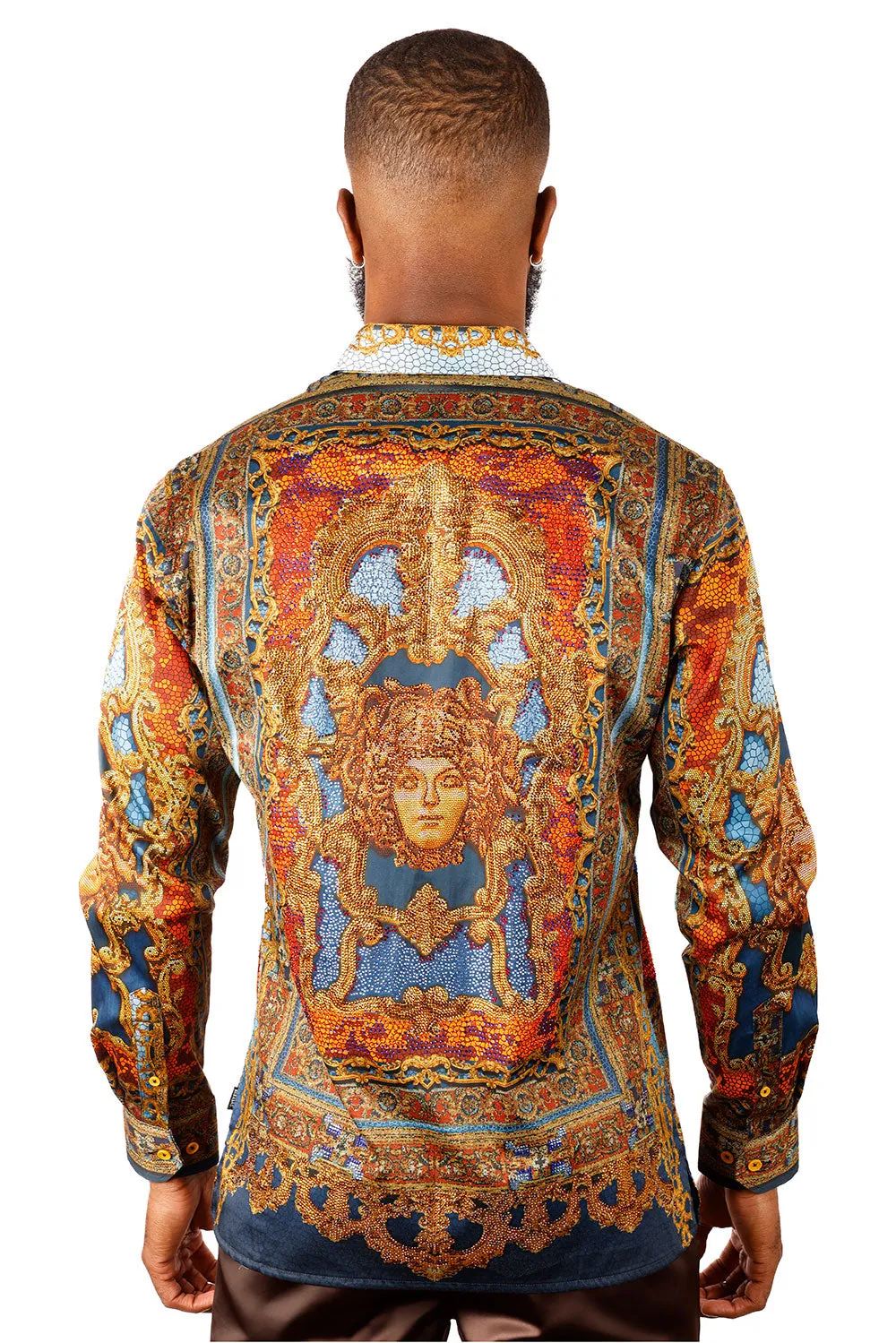 Virago Stone Rhinestone Long Sleeve Shirt