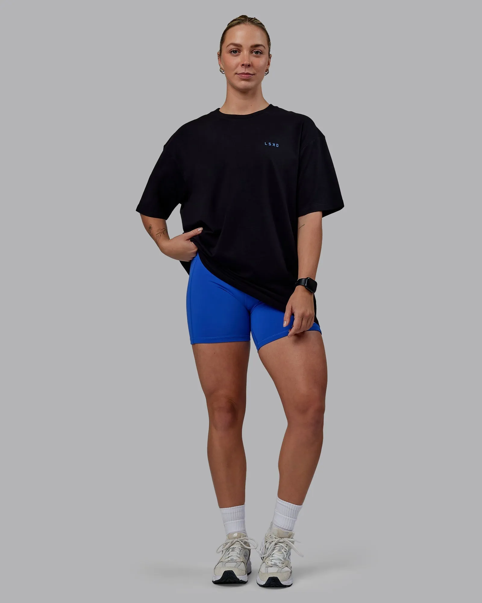 VS6 FLXCotton Tee Oversize - Black-Power Cobalt
