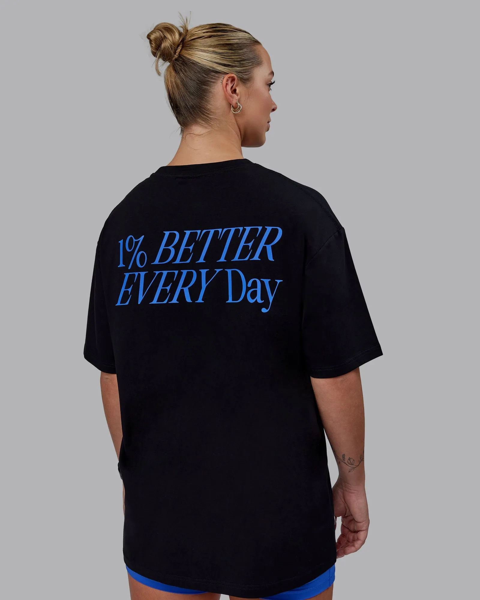 VS6 FLXCotton Tee Oversize - Black-Power Cobalt