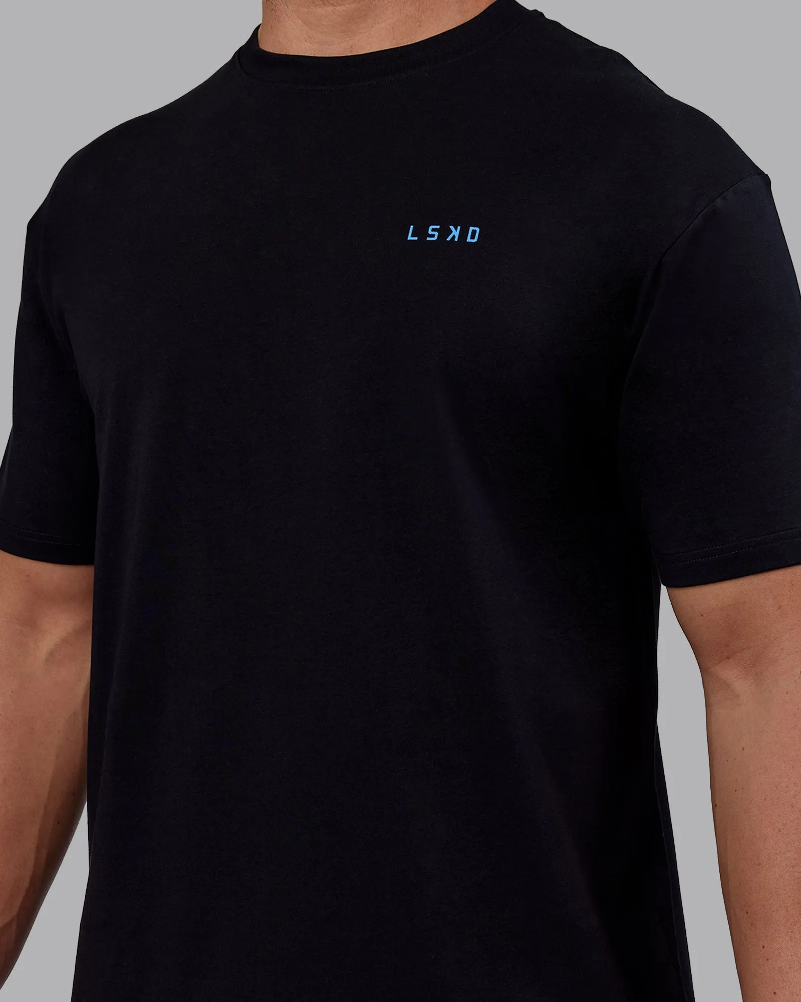 VS6 FLXCotton Tee Oversize - Black-Power Cobalt