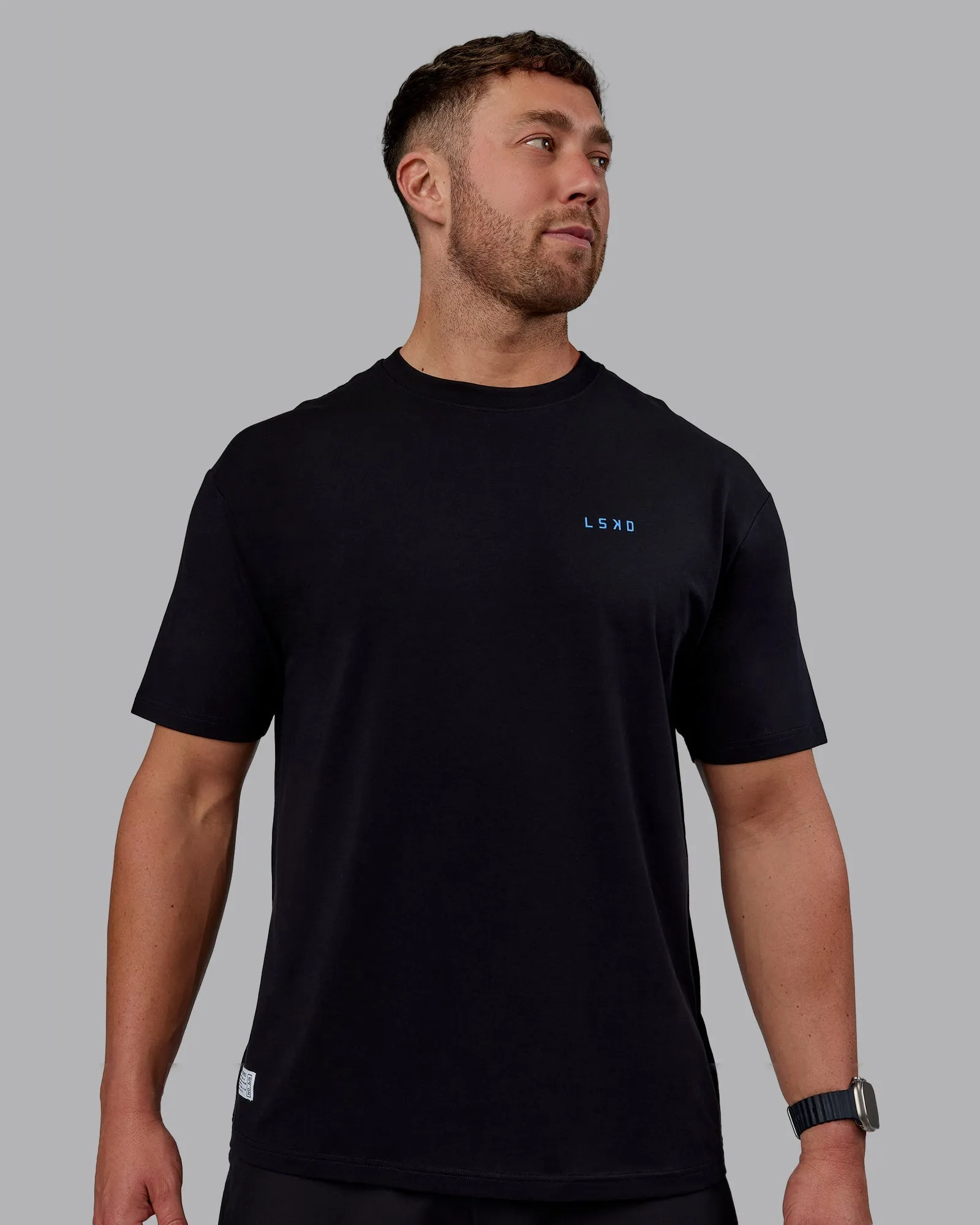 VS6 FLXCotton Tee Oversize - Black-Power Cobalt