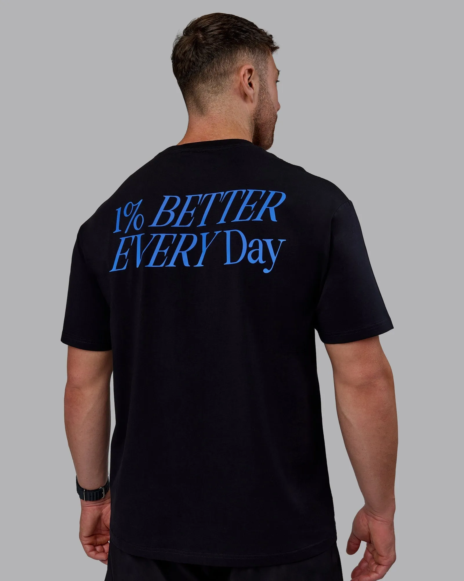 VS6 FLXCotton Tee Oversize - Black-Power Cobalt