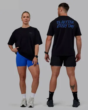 VS6 FLXCotton Tee Oversize - Black-Power Cobalt