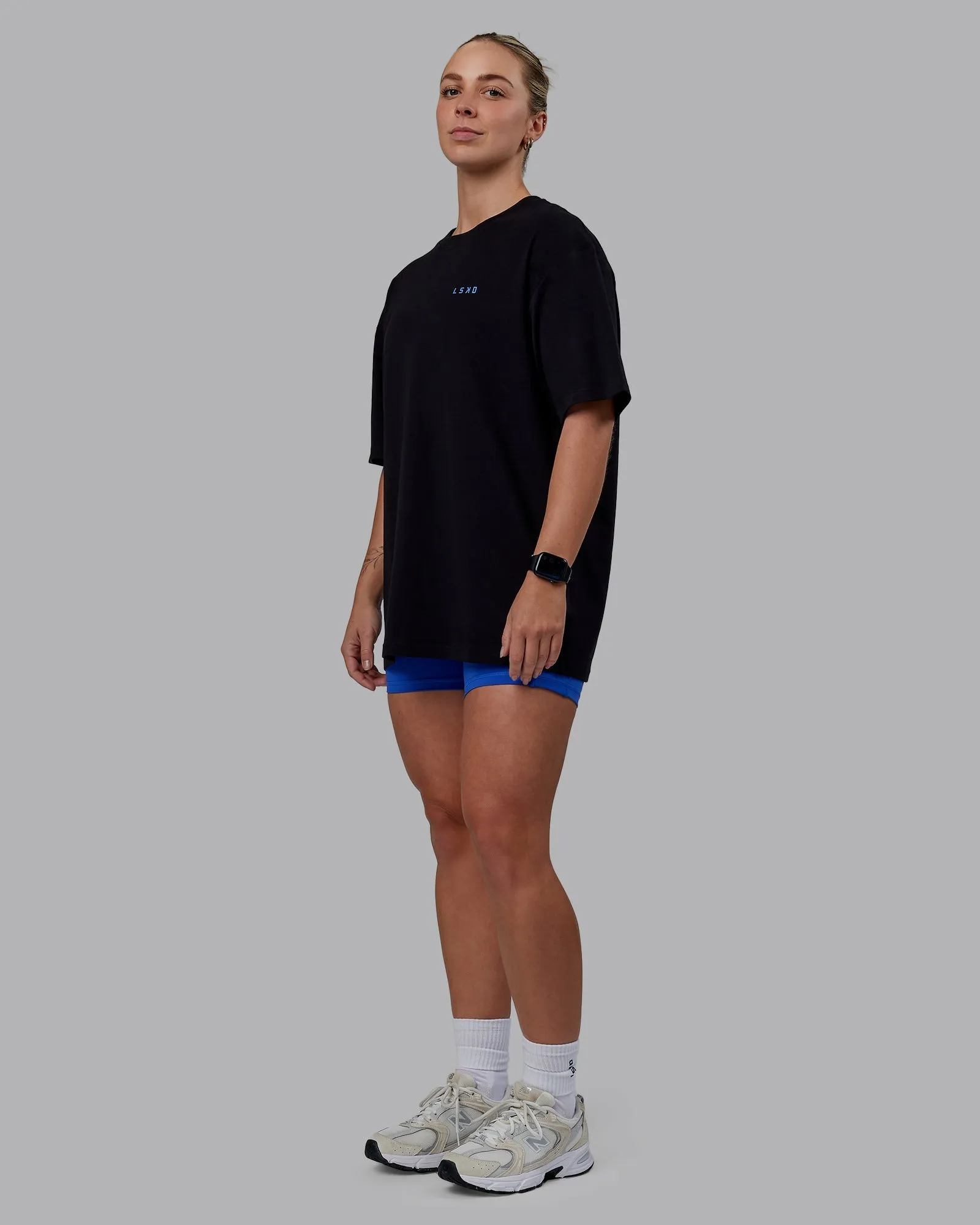 VS6 FLXCotton Tee Oversize - Black-Power Cobalt