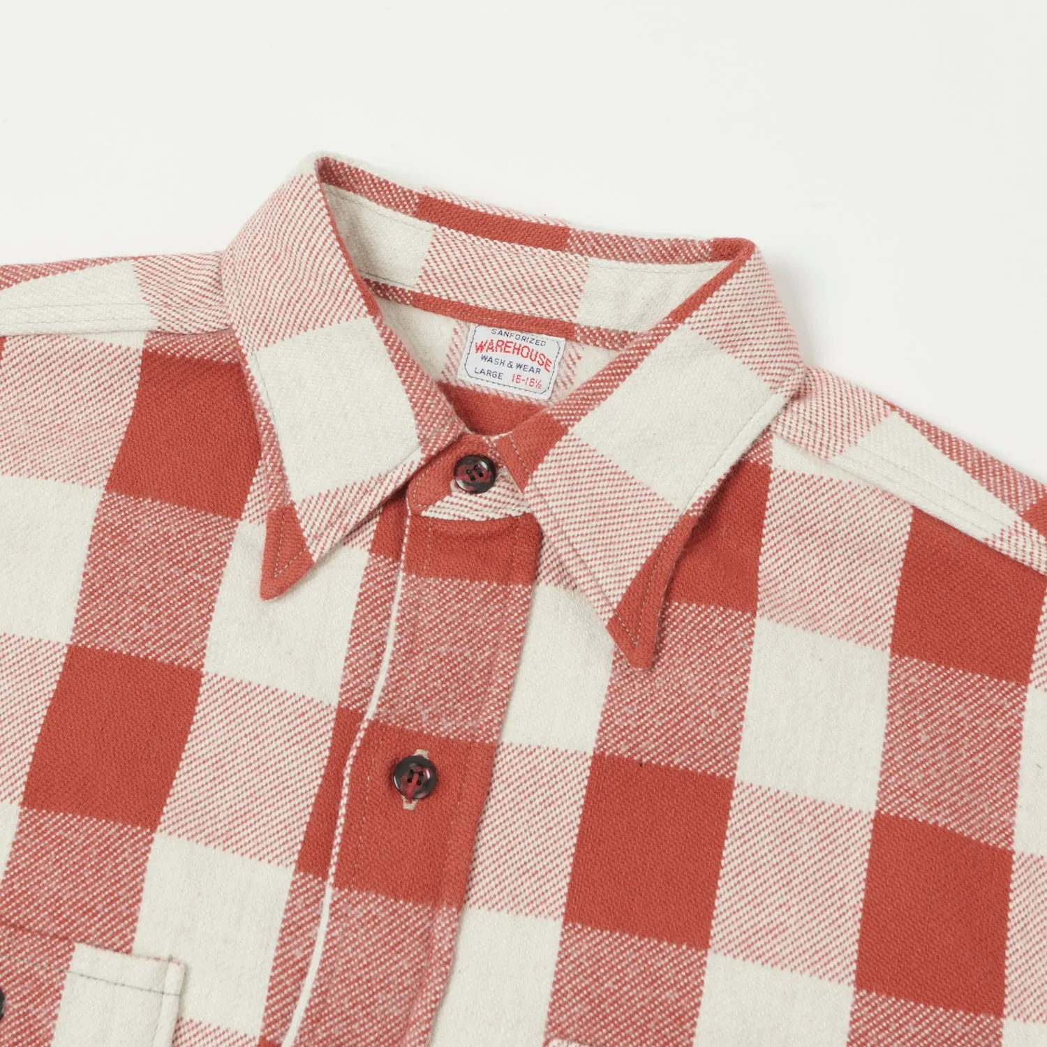 Warehouse & Co 3104 '23 'A Pattern' Flannel Shirt - Red