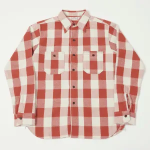 Warehouse & Co 3104 '23 'A Pattern' Flannel Shirt - Red