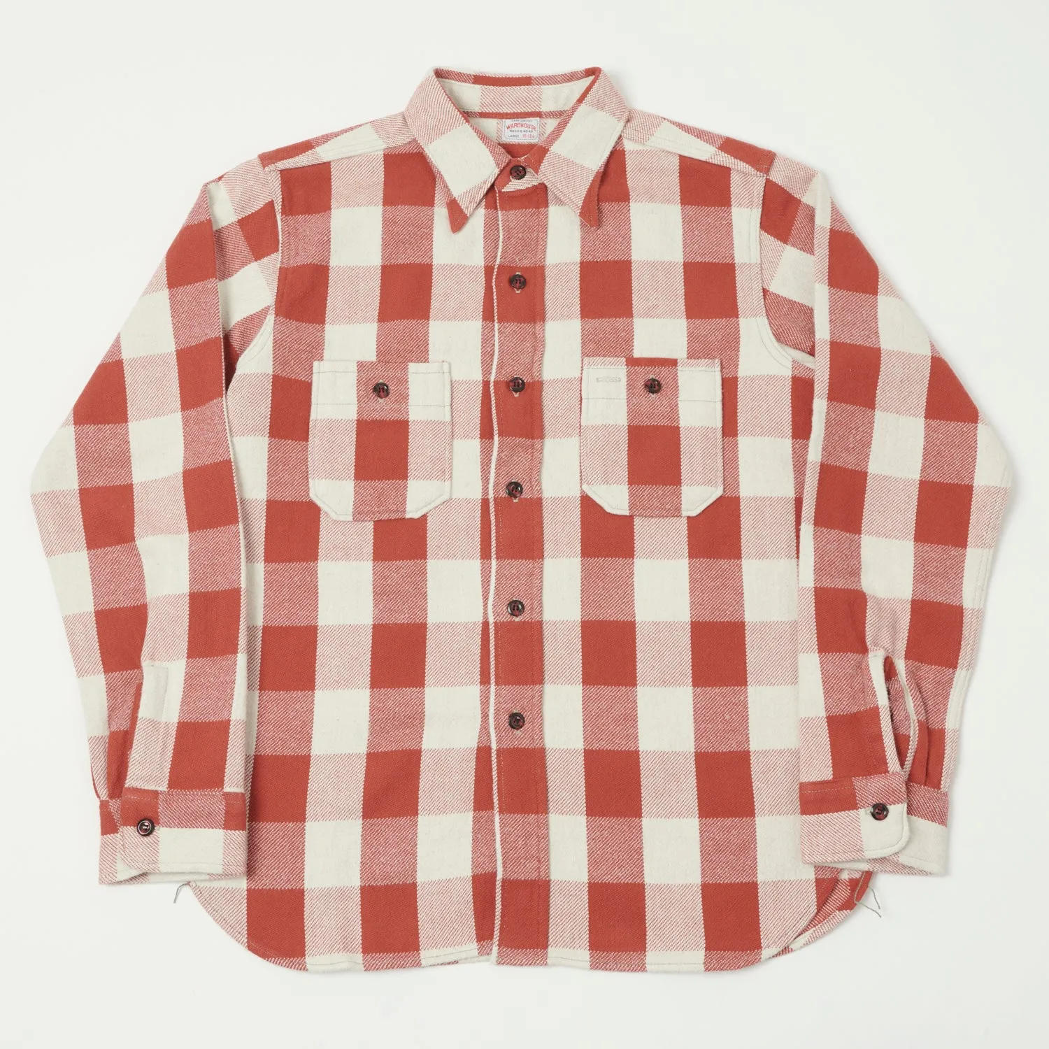 Warehouse & Co 3104 '23 'A Pattern' Flannel Shirt - Red