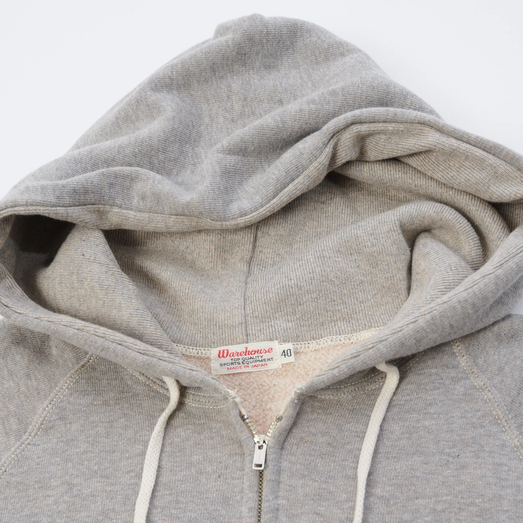 Warehouse & Co 451 Freedom Raglan Full Zip Hoodie - Heather Grey