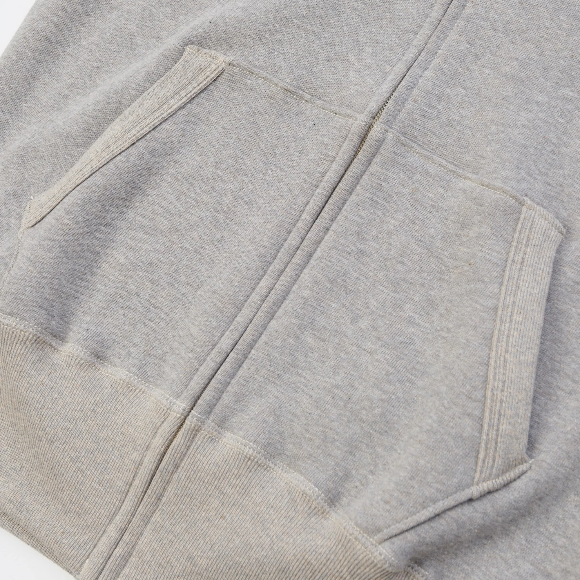 Warehouse & Co 451 Freedom Raglan Full Zip Hoodie - Heather Grey