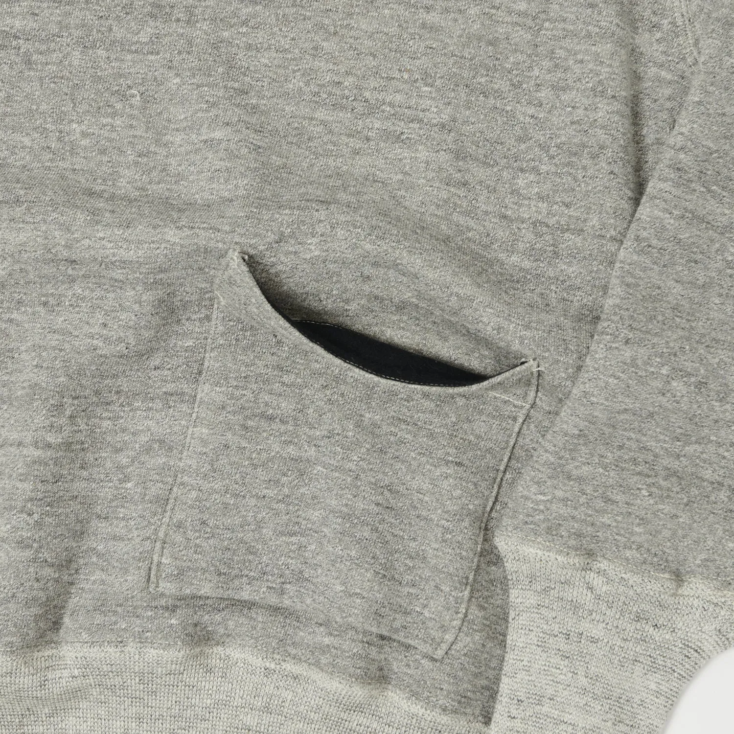 Warehouse & Co 453 Two Pocket Set-In Hooded Sweatshirt - Heather Grey
