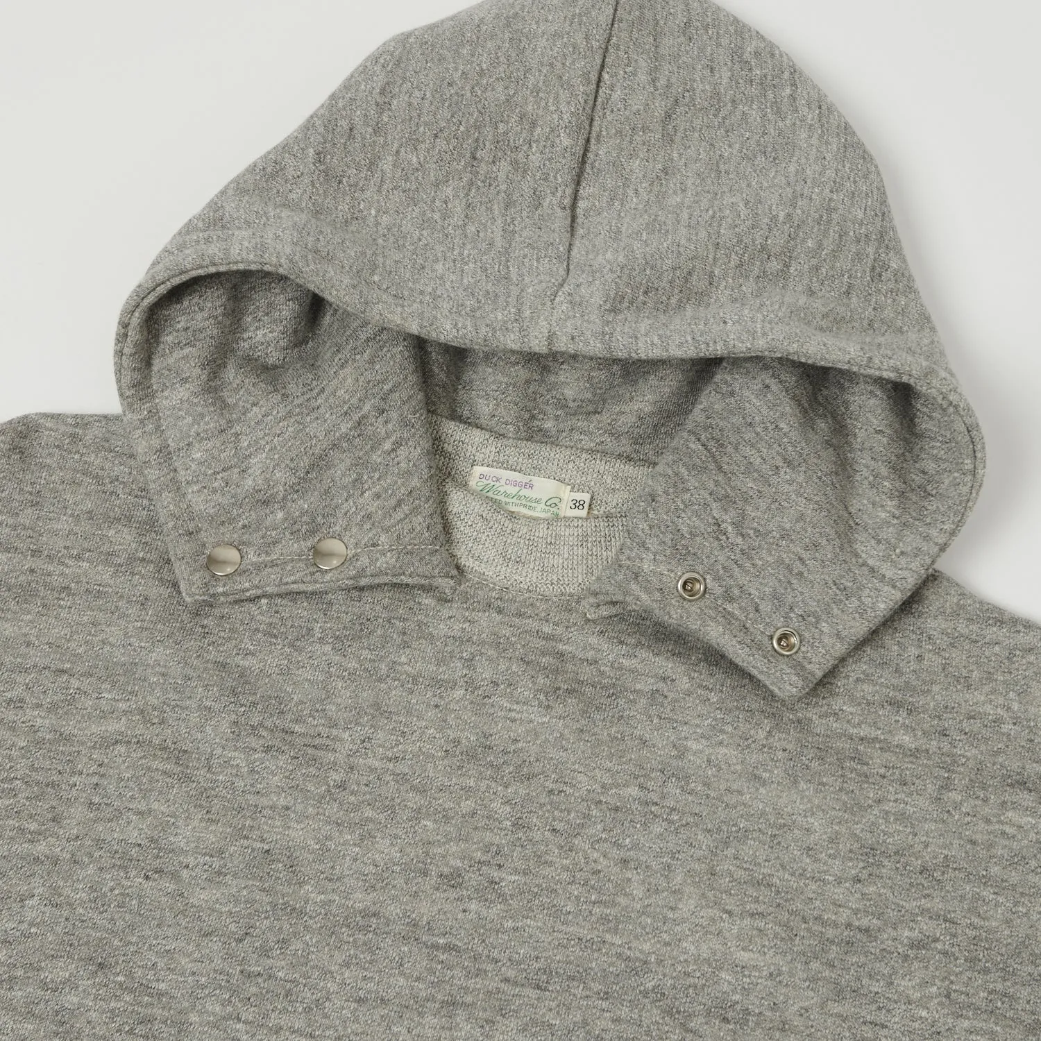 Warehouse & Co 469 The Set-In Hooded Sweatshirt - Heather Grey