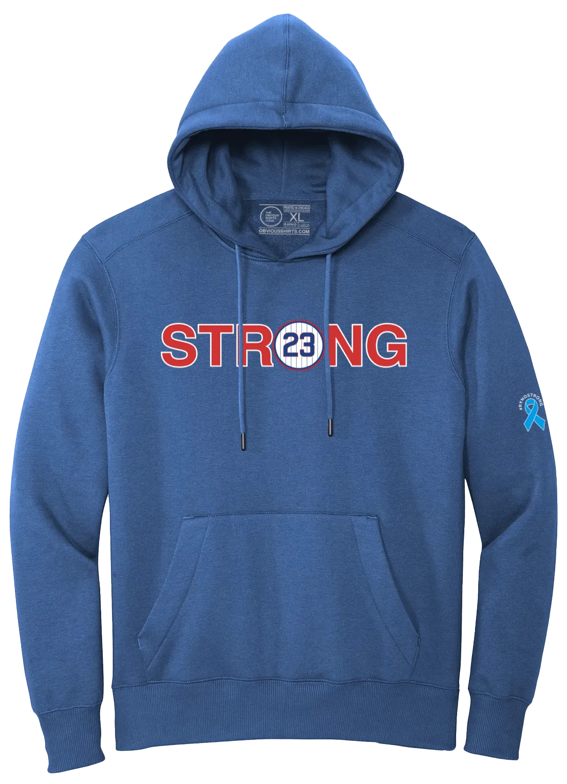 WE ARE ALL RYNO STRONG. (BLUE HOODED SWEATSHIRT)