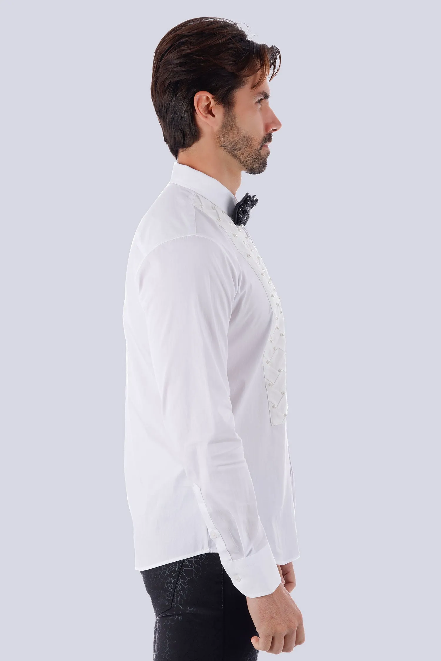 Weave Depiction Long Sleeve Shirt
