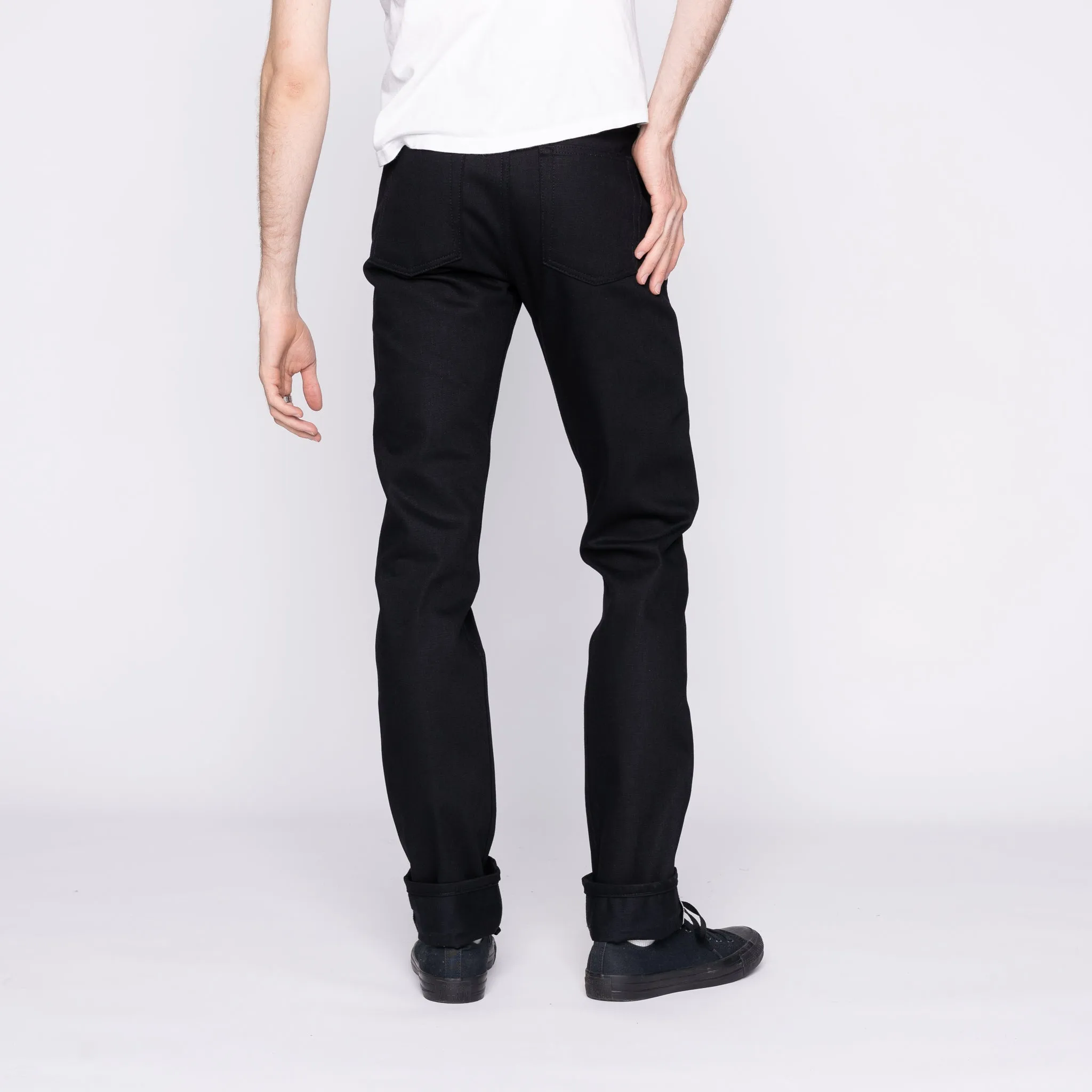 Weird Guy - Solid Black Selvedge - 36 Long Inseam