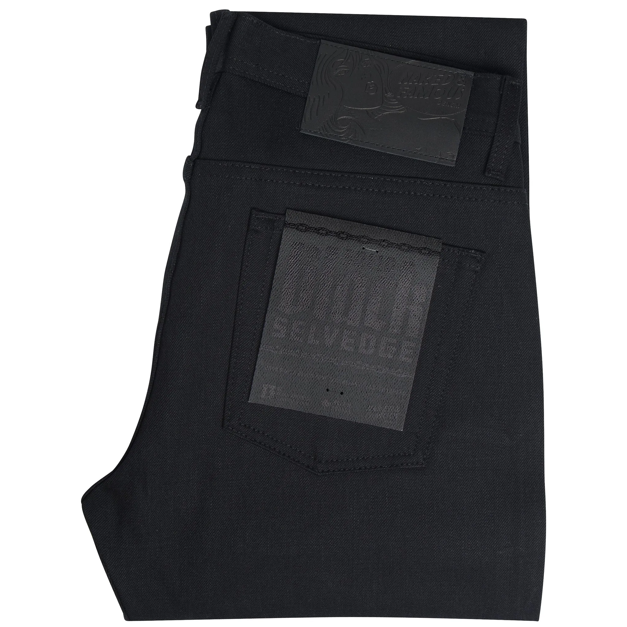 Weird Guy - Solid Black Selvedge - 36 Long Inseam
