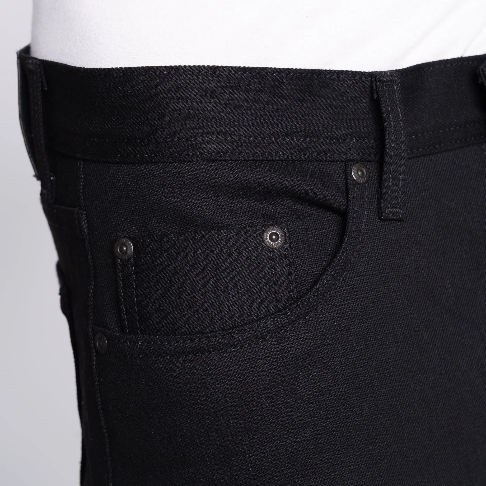 Weird Guy - Solid Black Selvedge - 36 Long Inseam