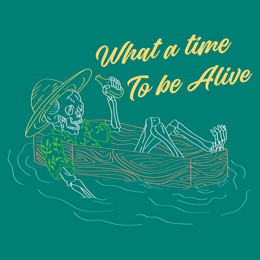 What A Time T-Shirt - Heather Aqua