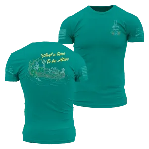 What A Time T-Shirt - Heather Aqua