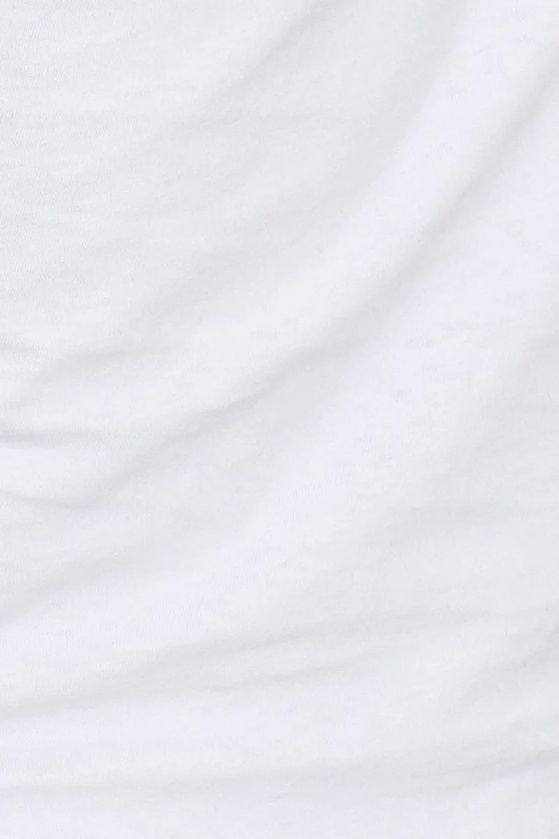 White Crop Top Short Sleeve