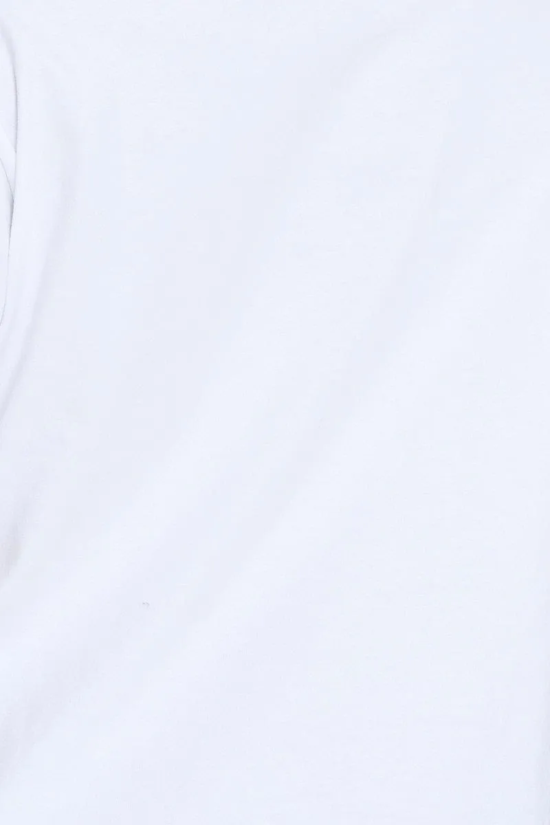White Graphic T Shirt Short Sleeve Oversized