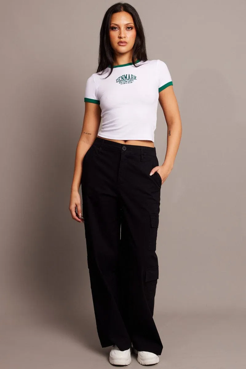 White Graphic Tee Short Sleeve