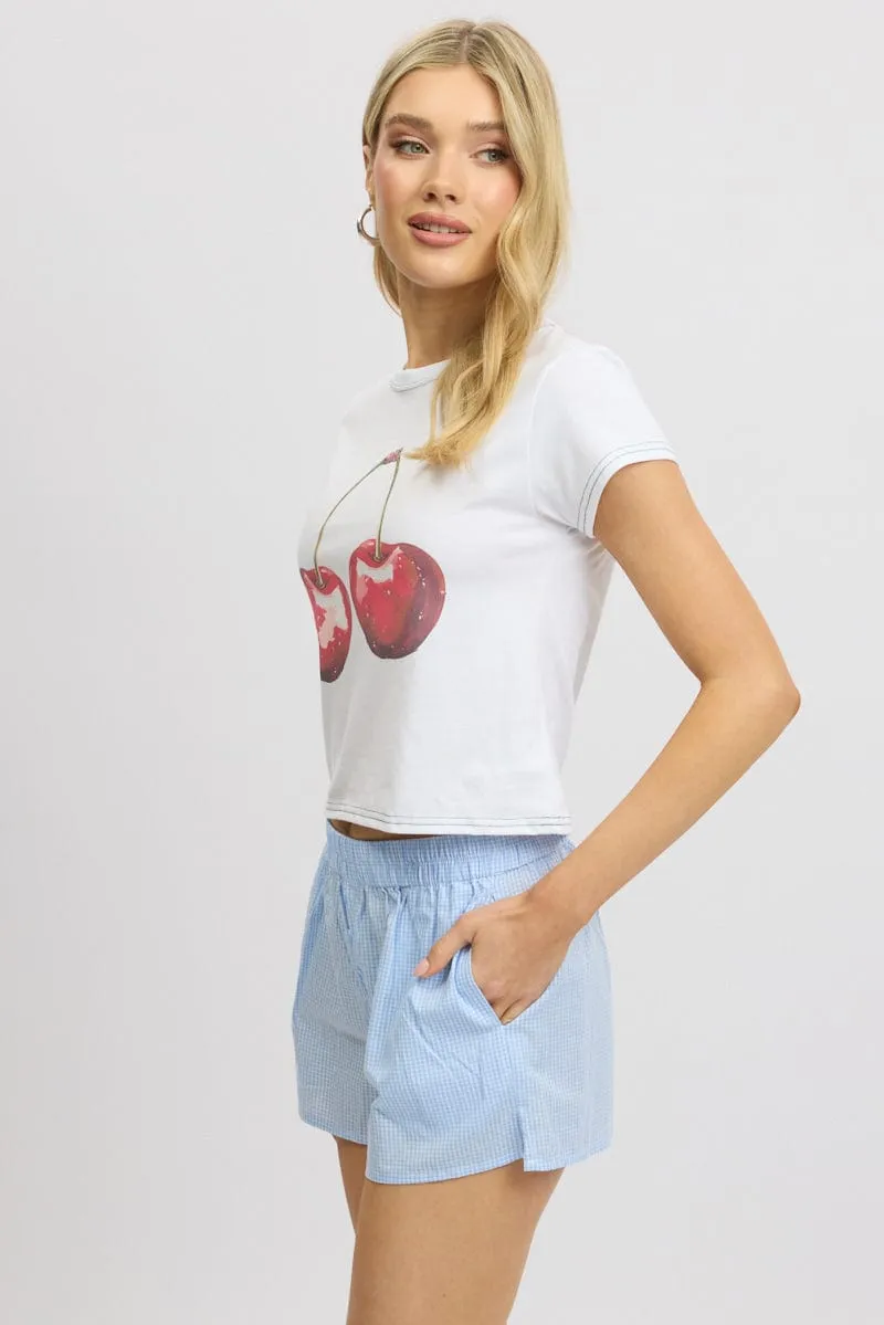 White Graphic Tee Short Sleeve