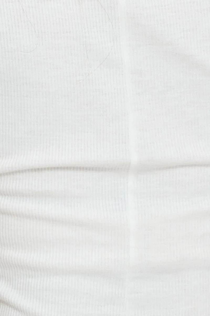 White T Shirt Short Sleeve Crop Crew Neck