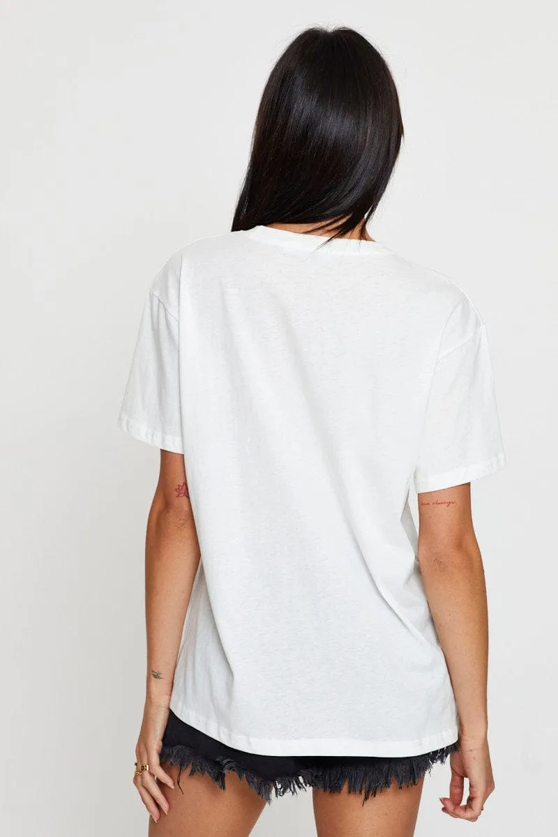 White Vintage T Shirt Boyfriend