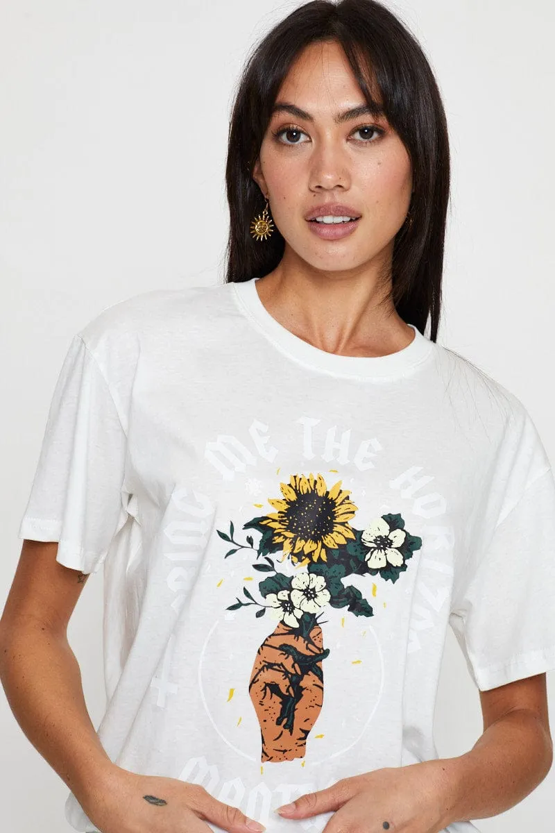 White Vintage T Shirt Boyfriend