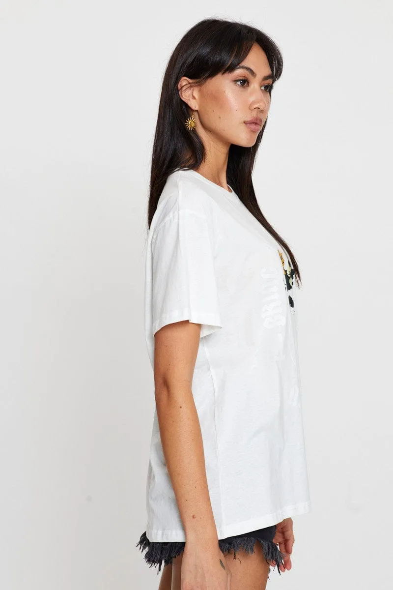 White Vintage T Shirt Boyfriend