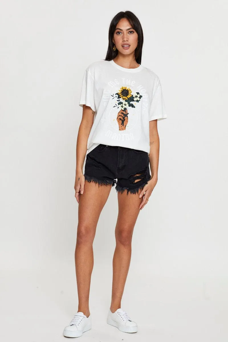 White Vintage T Shirt Boyfriend