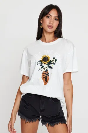 White Vintage T Shirt Boyfriend