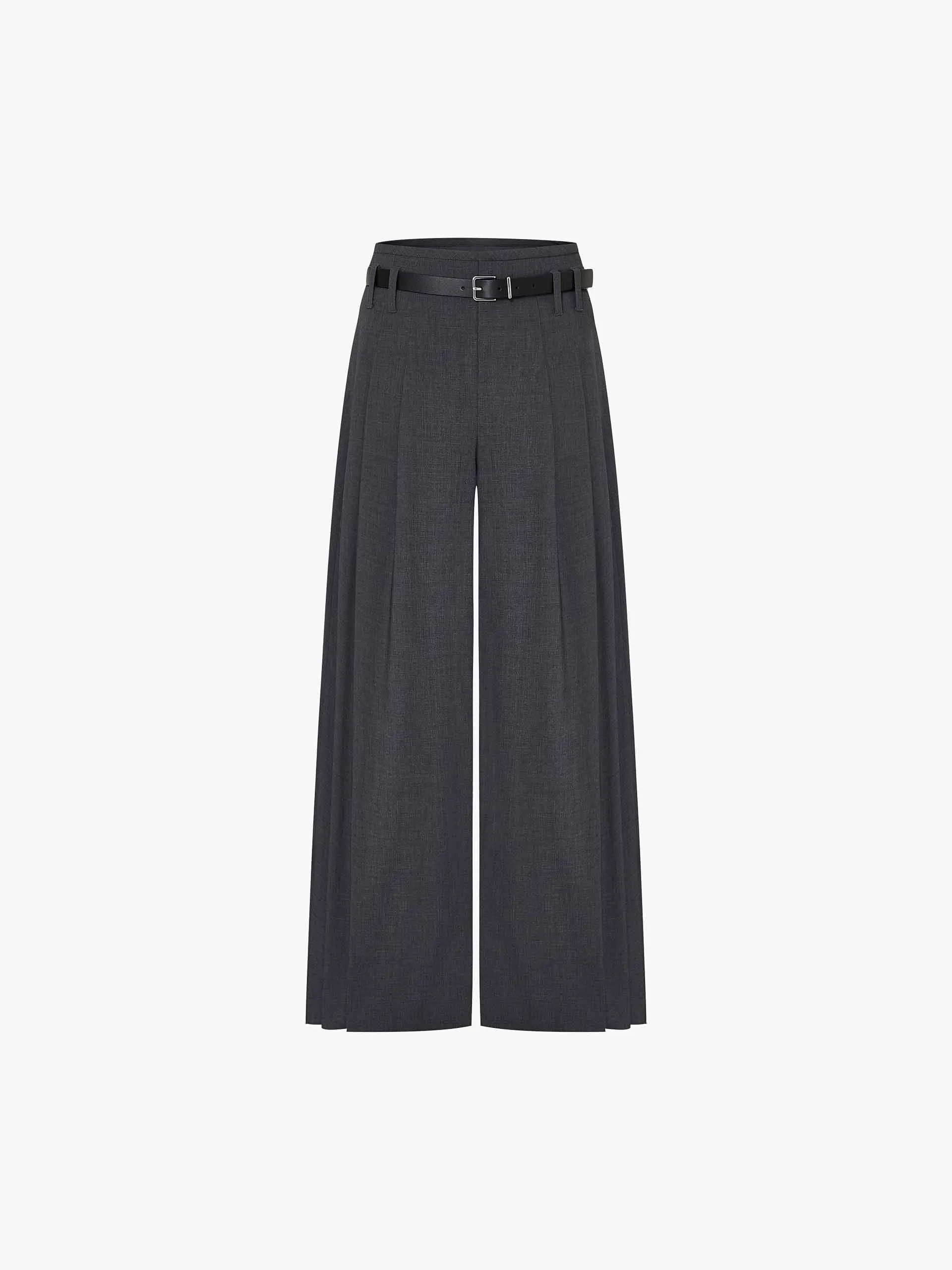 Wide Leg Belted Pants