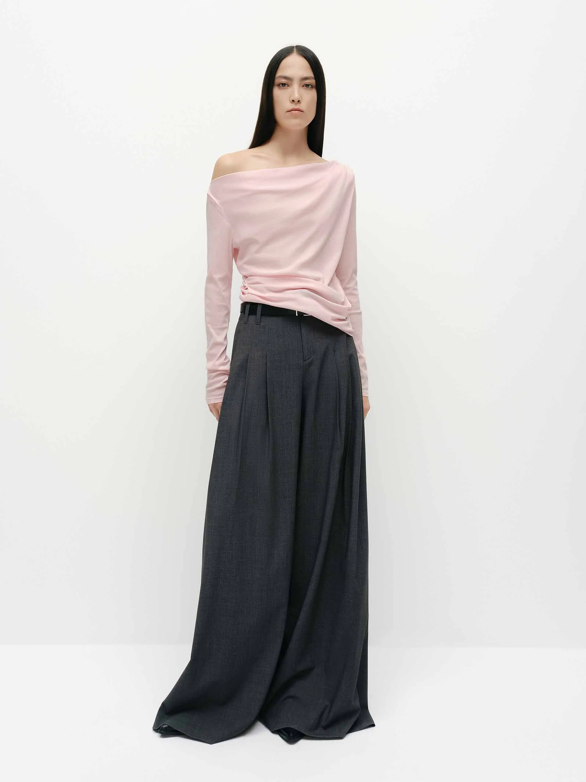 Wide Leg Belted Pants