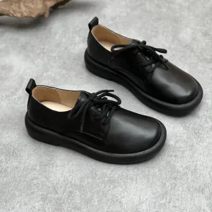 Women Stylish Handmade Leather Lace-Up Walking Casual Shoes