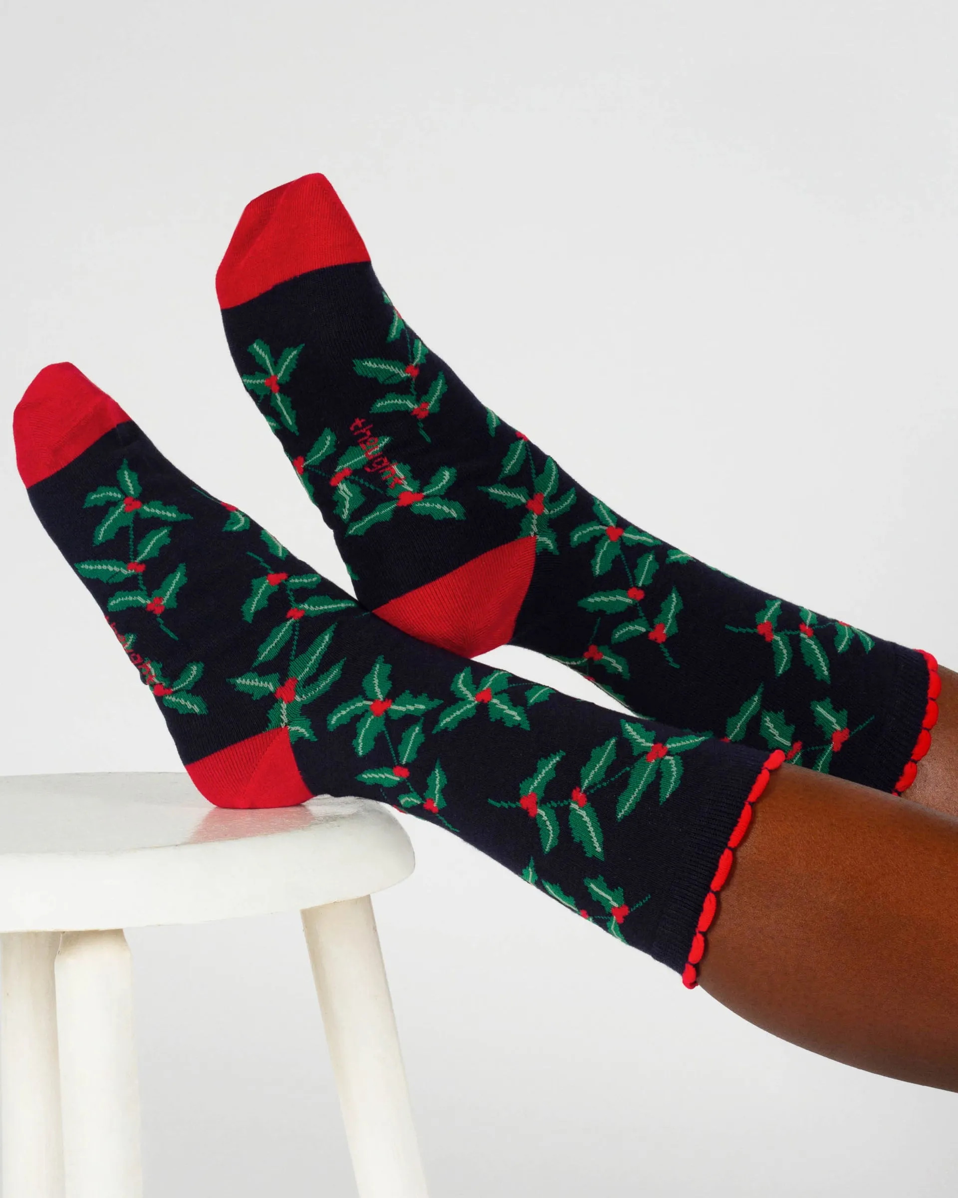 Womens Birth Flower Sock - Holly