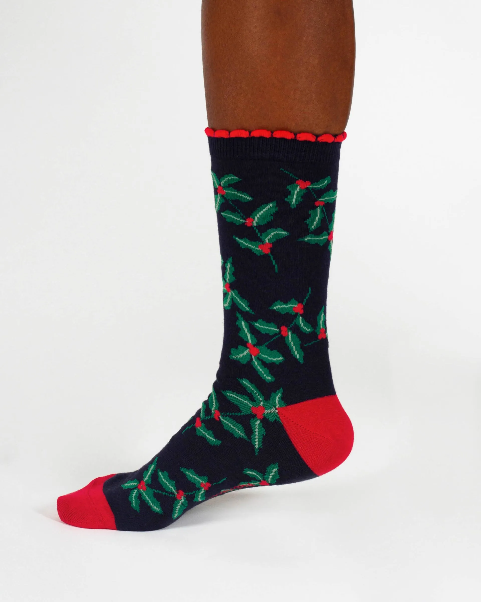Womens Birth Flower Sock - Holly